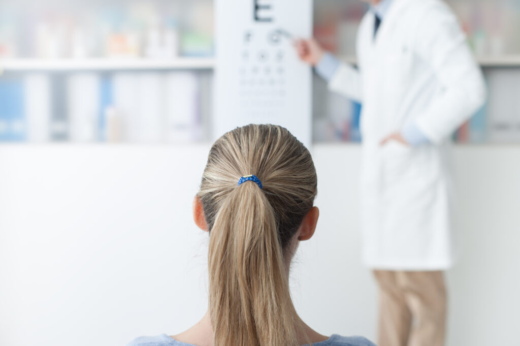 Exam with an eye doctor Image